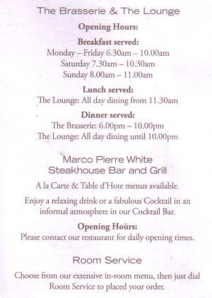 Chestertourist.com - Brasserie and Lounge at Doubletree by Hilton Chester Hoole